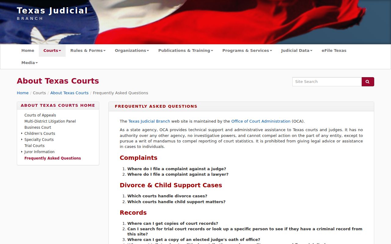 Lipscomb County docket search no statewide portal source