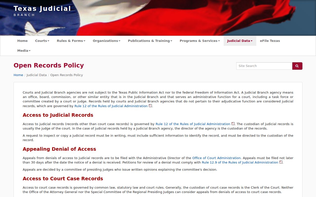 Lipscomb County court records Rule 12 and TPIA source