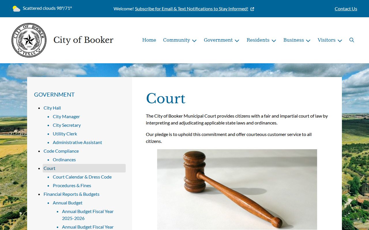 Booker court records municipal court source