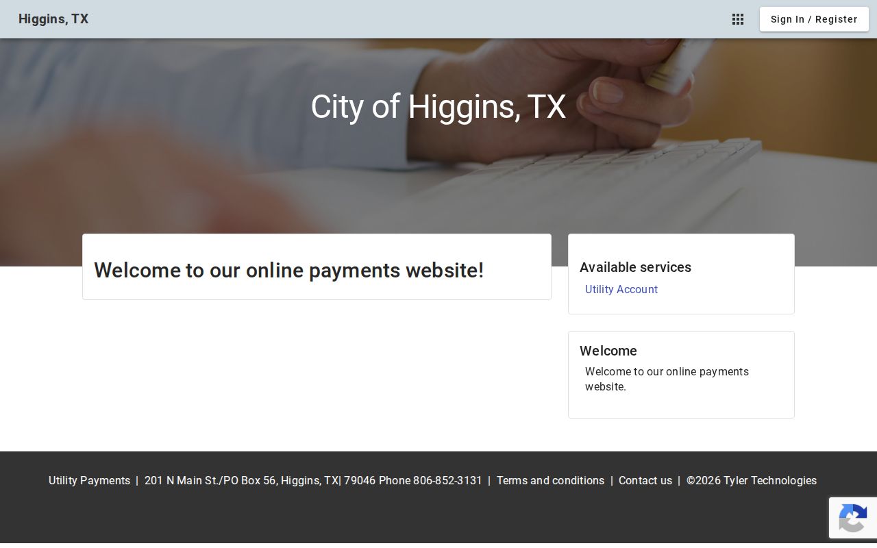 Higgins court records utility-only service source